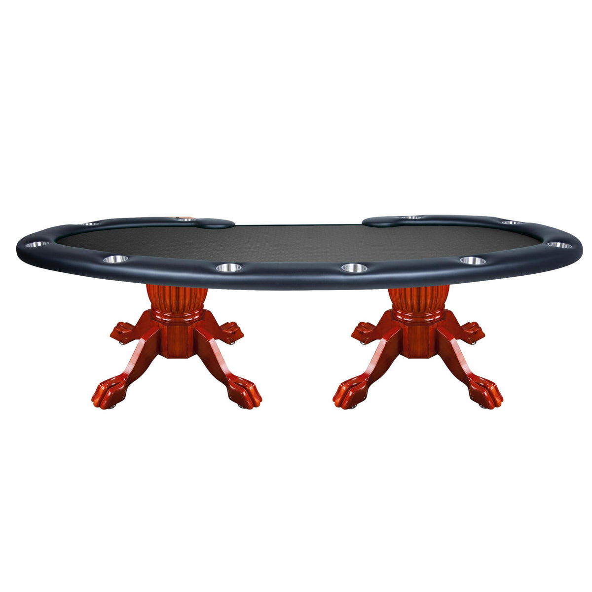 Green velvet BBO Poker Tables Prestige X poker table designed for Texas Hold’em with modern luxury style.