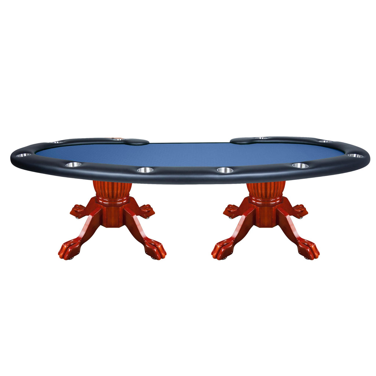 BBO Poker Tables Prestige X Texas Hold’em poker table with green velveteen surface and modern luxury design.