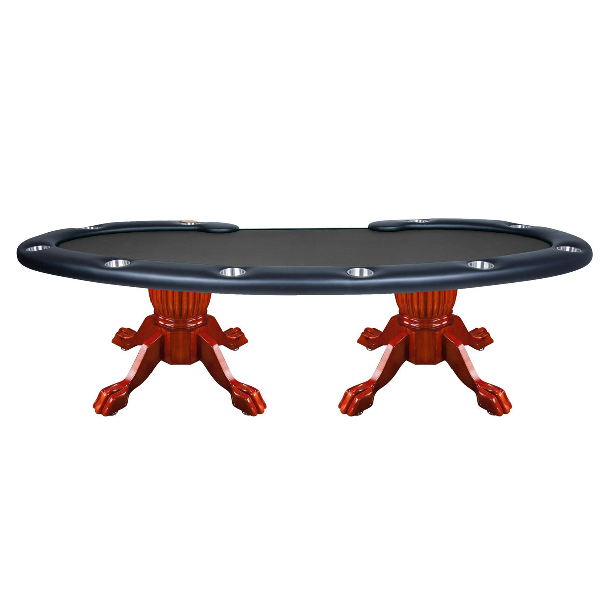 Green velvet BBO Poker Tables Prestige X poker table for Texas Hold’em, featuring modern luxury design and professional gaming surface