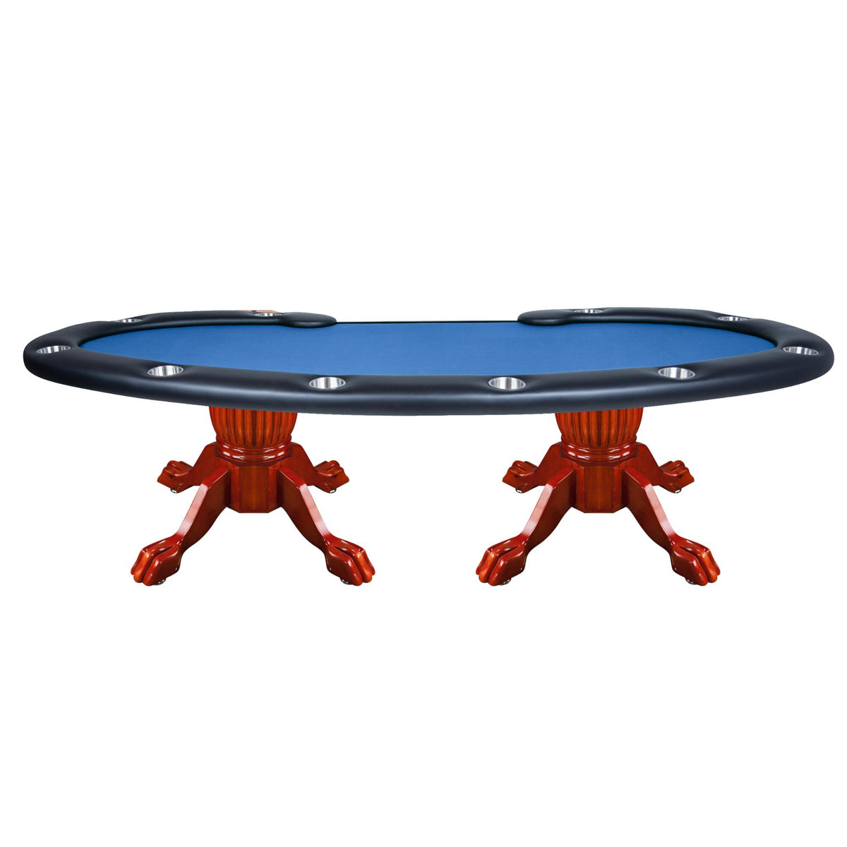 Green velvet BBO Poker Tables Prestige X Texas Hold’em poker table with modern luxury design and black accents.