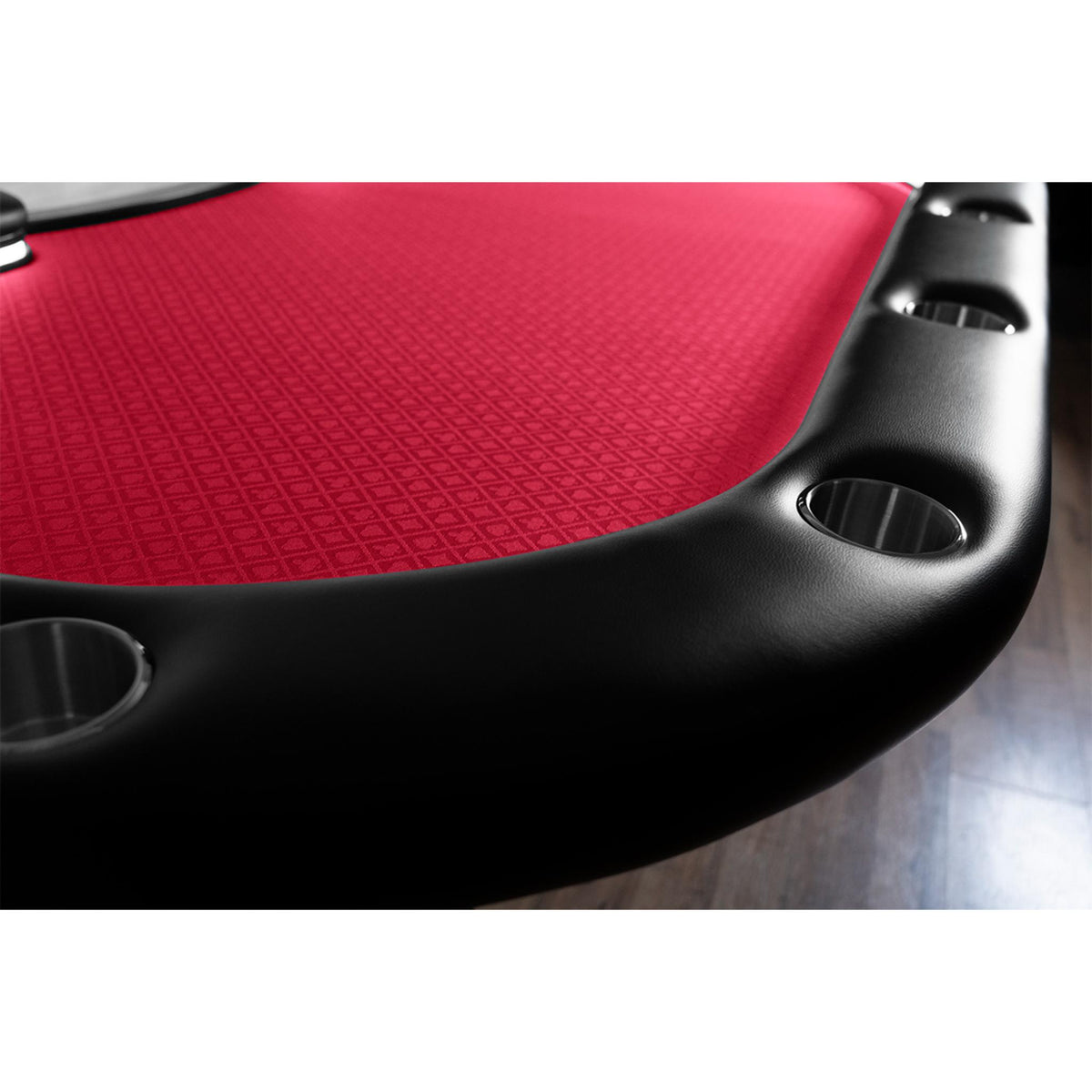 Green BBO Poker Tables Aces Pro Alpha LED folding Texas Hold’em poker table with velvet surface and modern rectangular design.