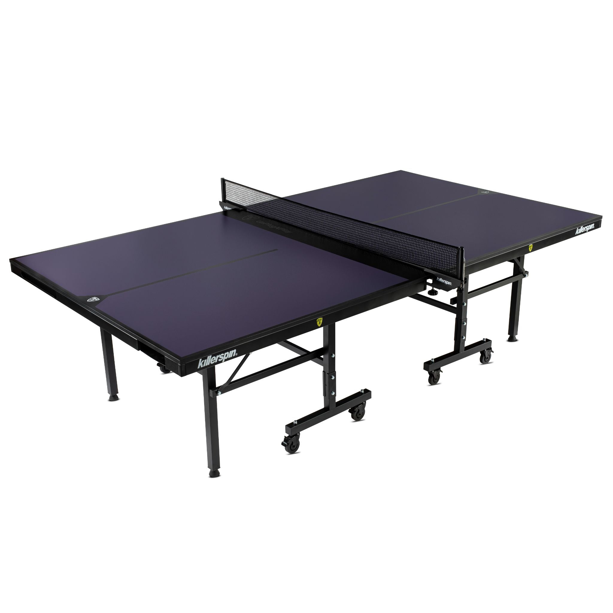 Killerspin MyT 415X Mega Graphite indoor ping pong table with a sleek surface and sturdy legs for competitive table tennis play.