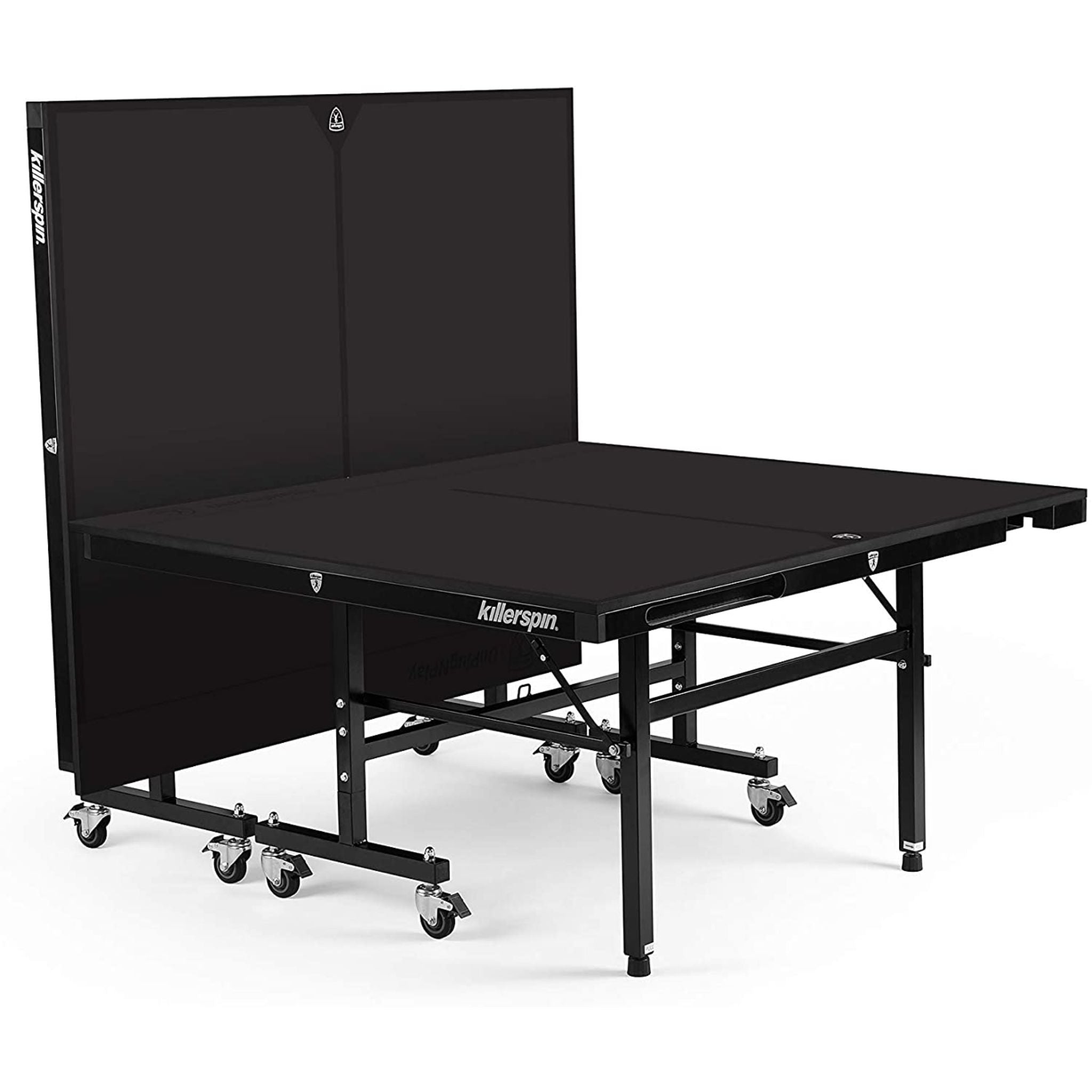 Killerspin MyT 415X Mega Jet black indoor ping pong table with smooth playing surface and sturdy frame for table tennis.
