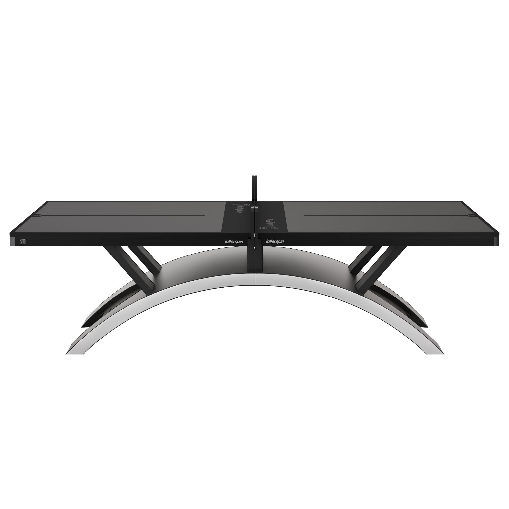Killerspin Revolution SVR Platinum Black 2025 Edition ping pong table with sleek black finish and sturdy construction for competitive play.