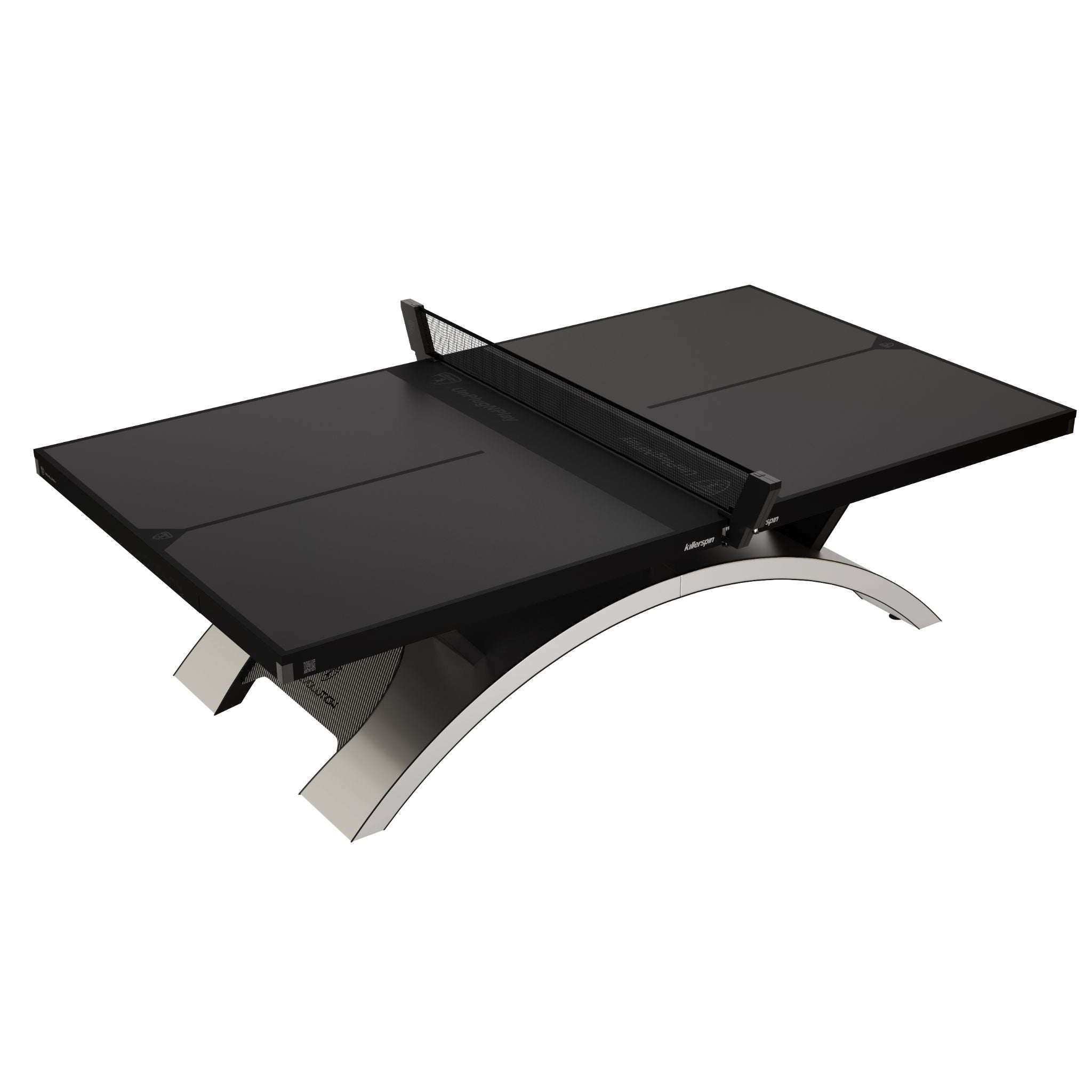 Killerspin Revolution SVR Platinum Black 2025 Edition ping pong table with sleek black surface and sturdy frame for competitive play