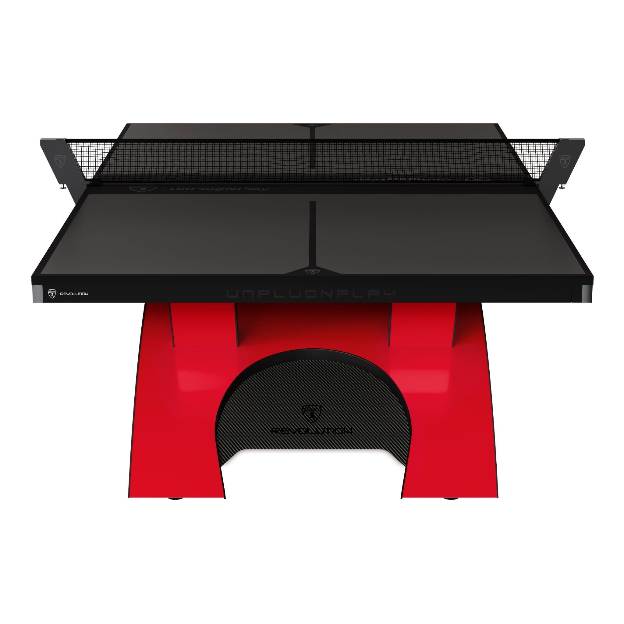 Killerspin Revolution SVR Rosso 2025 Edition ping pong table, featuring vibrant red surface and sturdy table tennis design.