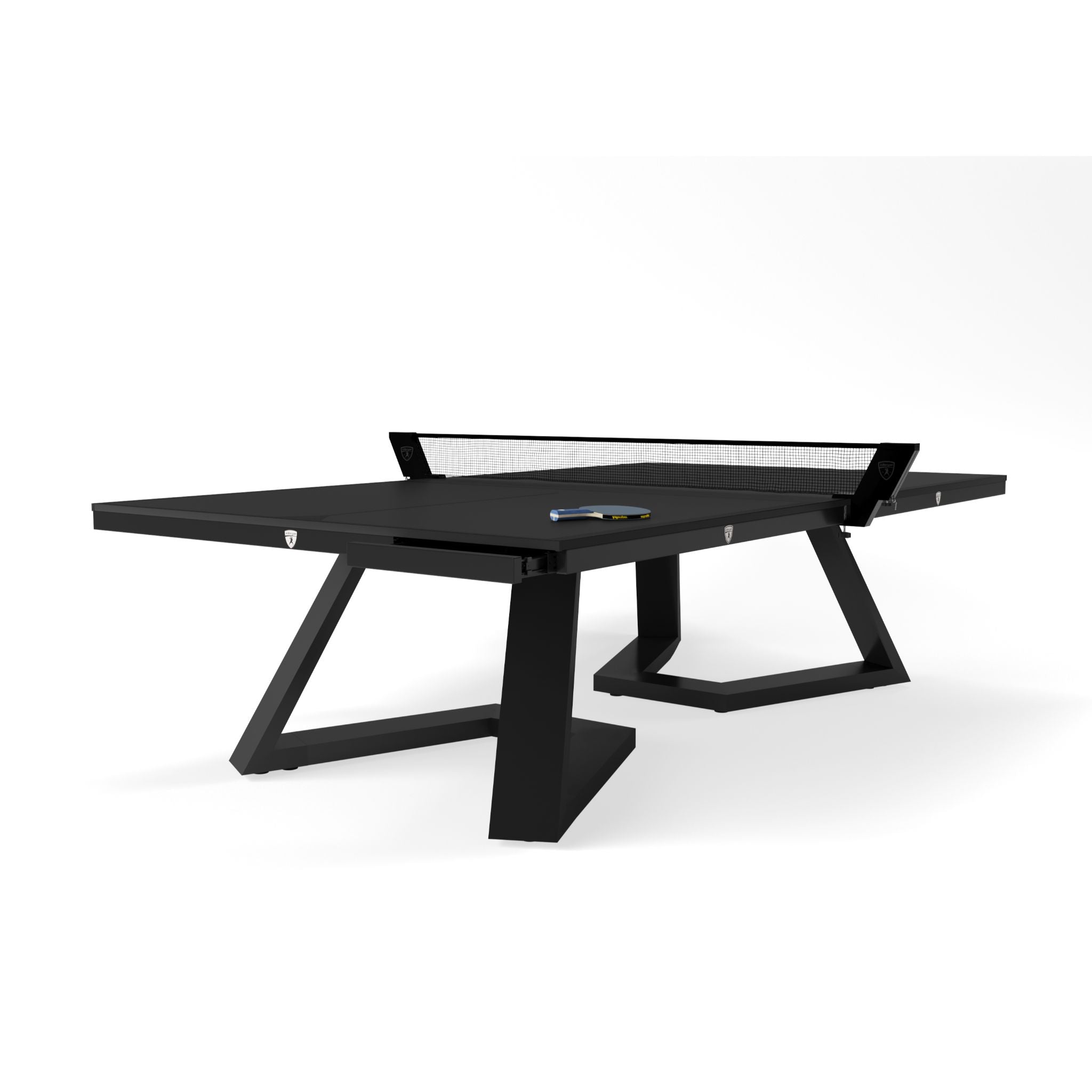 Killerspin SVR DaVinci indoor ping pong table with green playing surface, sturdy frame, and net setup for competitive table tennis.