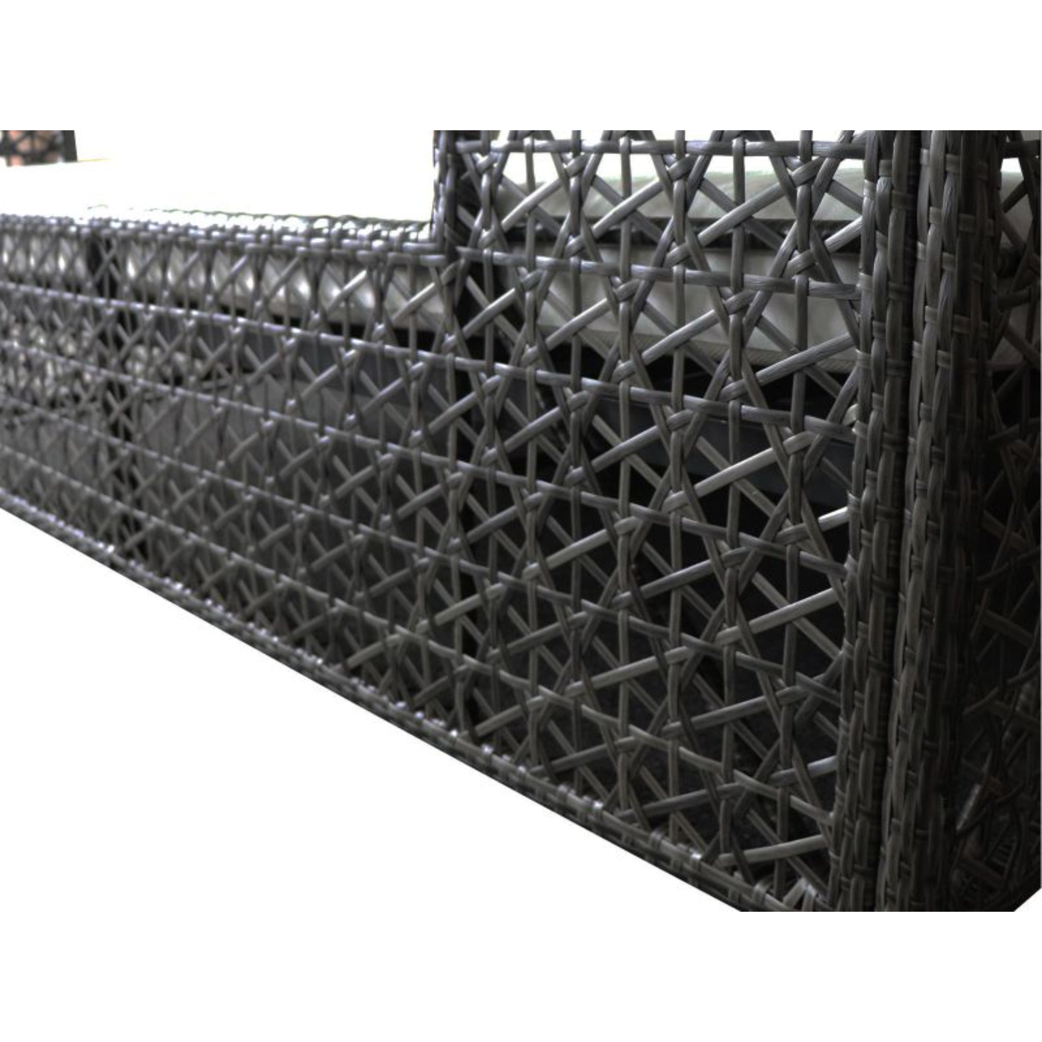 Panama Jack Outdoor Serenity square outdoor daybed with luxurious wicker patio design, ideal for relaxing outdoors.