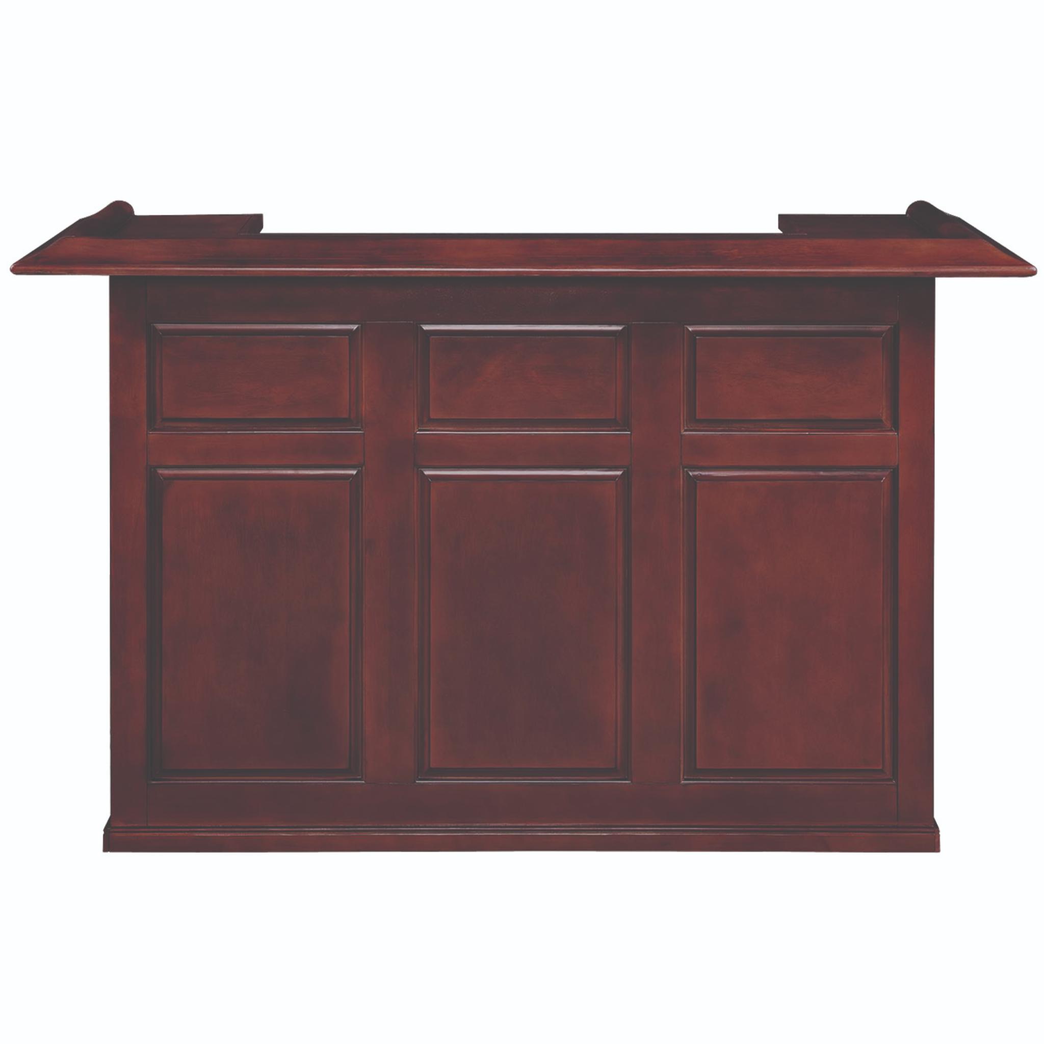Ram Game Room English pub style bar cabinet in antique white, solid wood home bar with classic design and ample storage.