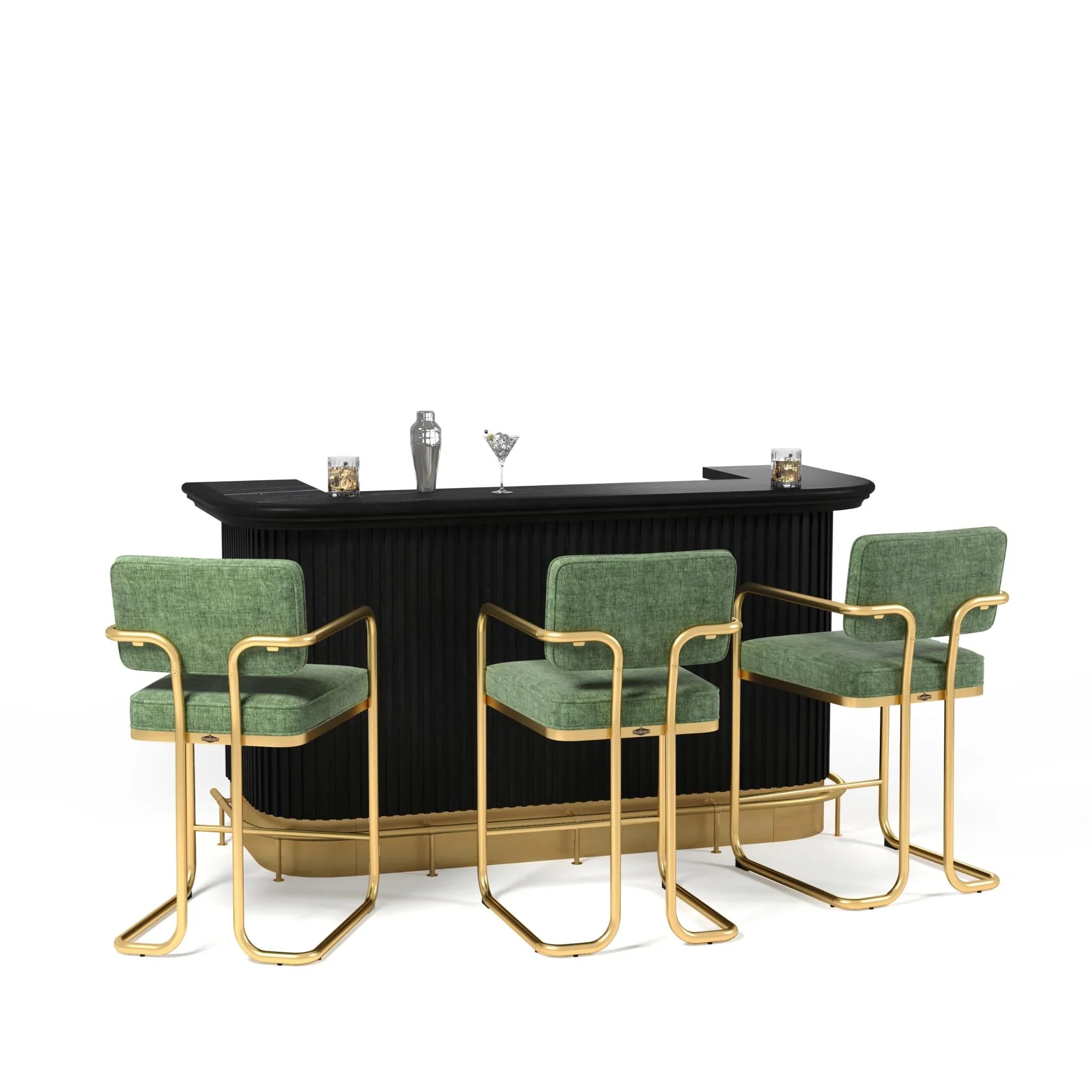 Ram Game Room Prohibition Series Walnut Cocktail Bar, 84-inch home bar cabinet with storage and stylish design.