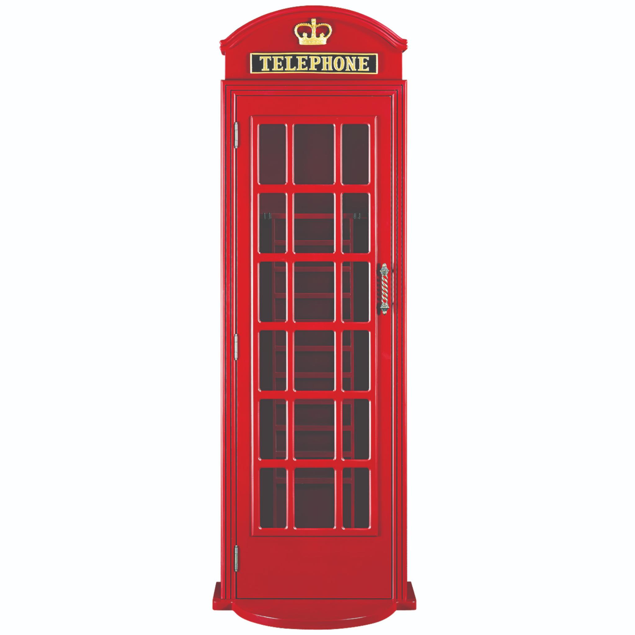 Black Ram Game Room English Phone Booth cue rack for game room, designed to hold billiard cues and accessories.
