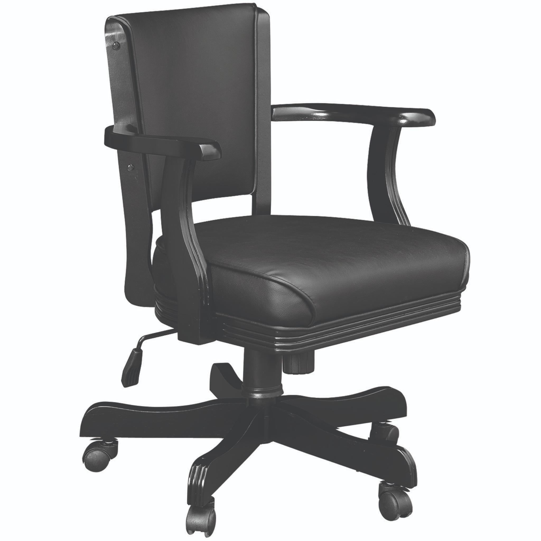 Ram Game Room swivel game chair with cushioned upholstery and adjustable height, part of a 2-in-1 game and dining table set