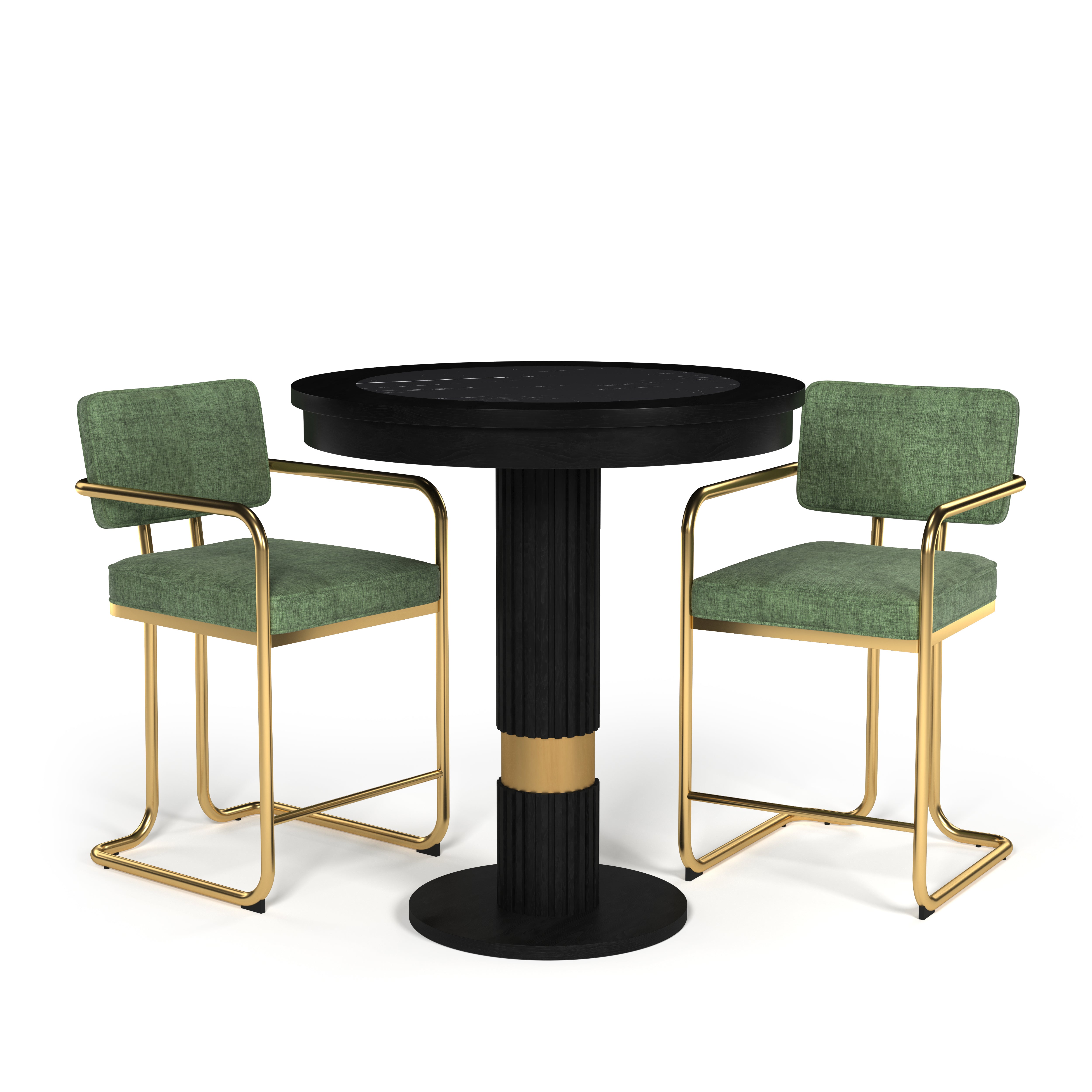 Ram Game Room Prohibition Series walnut pub table, bar height cocktail table with a sleek design for game rooms or bars