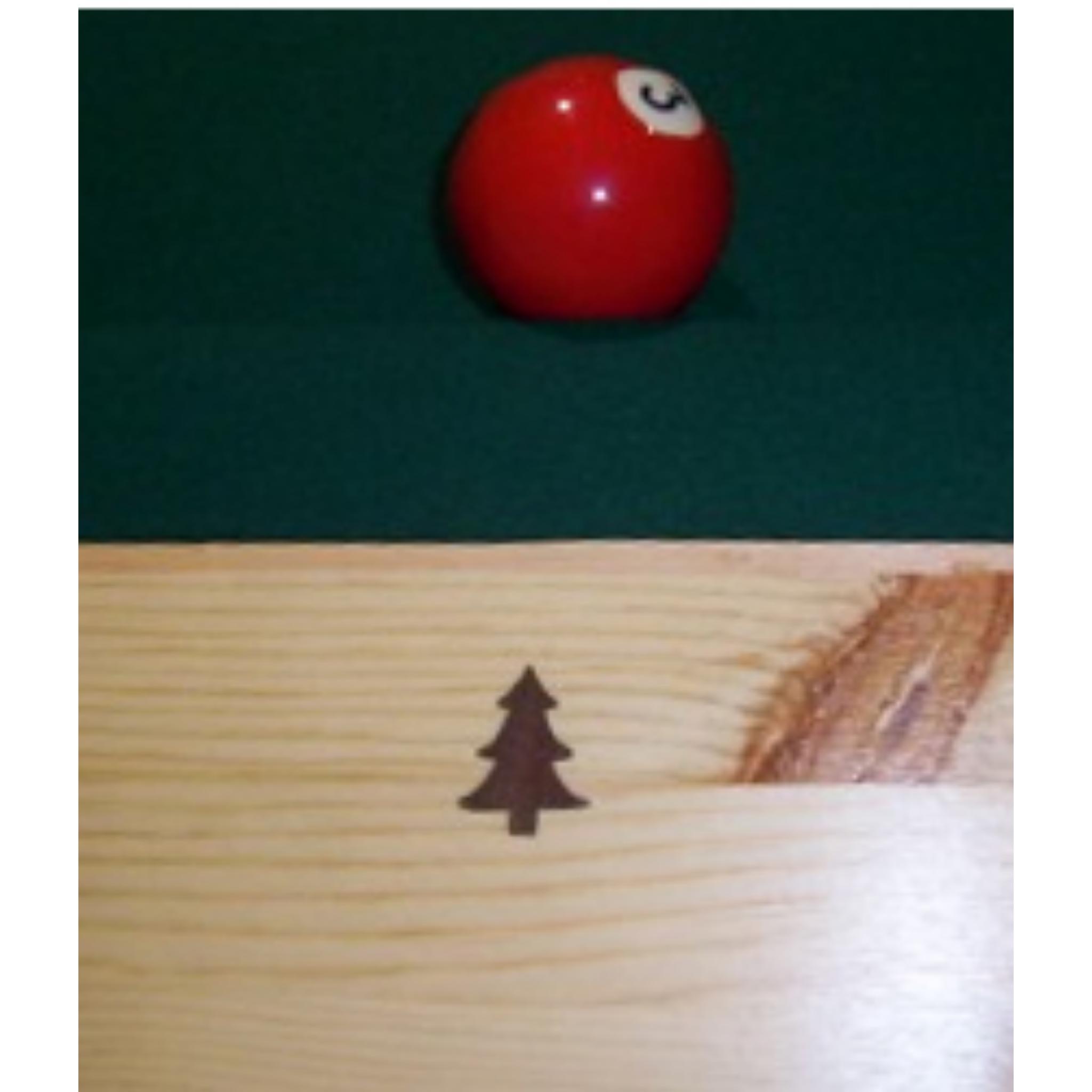 Viking Log Furniture Klondike Log Pool Table in rustic solid wood, with green felt playing surface and sturdy log base.