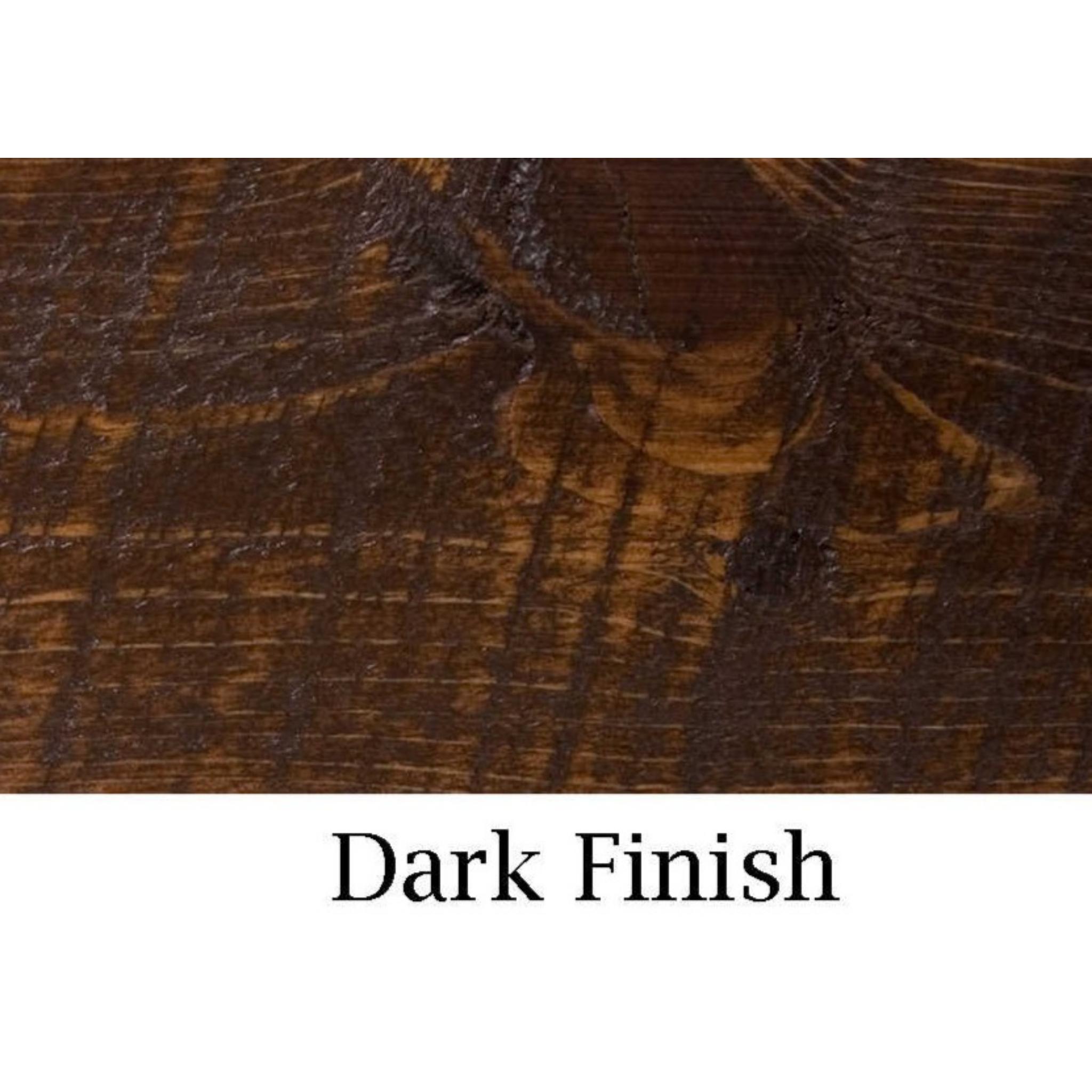 Dark Viking Log Furniture barnwood pub table, reclaimed wood rustic bar table with sturdy design and natural wood grain finish.