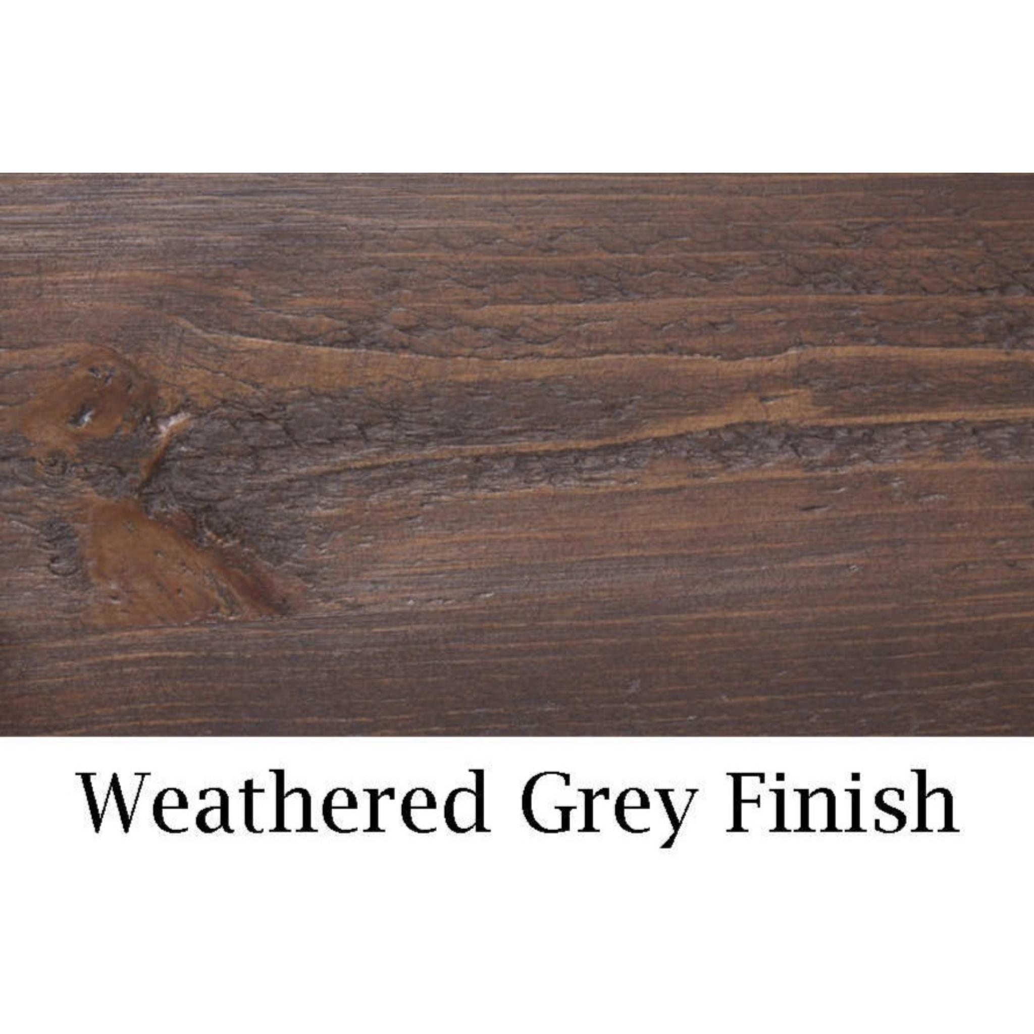 Viking Log Furniture barnwood pub table made of reclaimed dark rustic wood, ideal as a bar or dining table.